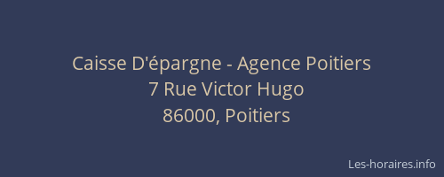 Caisse D'épargne - Agence Poitiers