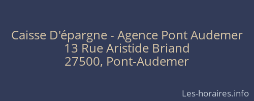 Caisse D'épargne - Agence Pont Audemer