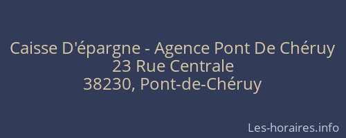 Caisse D'épargne - Agence Pont De Chéruy