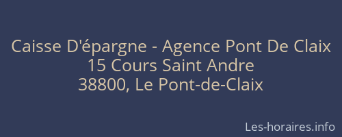Caisse D'épargne - Agence Pont De Claix