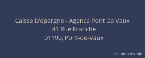 Caisse D'épargne - Agence Pont De Vaux