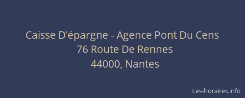 Caisse D'épargne - Agence Pont Du Cens