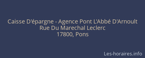 Caisse D'épargne - Agence Pont L'Abbé D'Arnoult