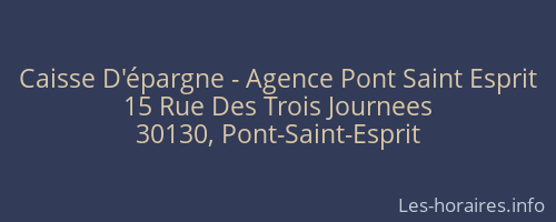 Caisse D'épargne - Agence Pont Saint Esprit