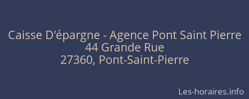 Caisse D'épargne - Agence Pont Saint Pierre