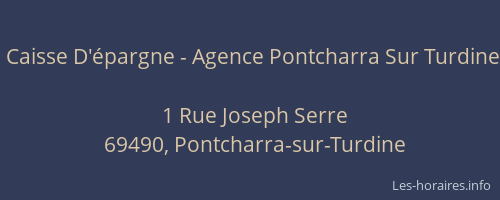 Caisse D'épargne - Agence Pontcharra Sur Turdine