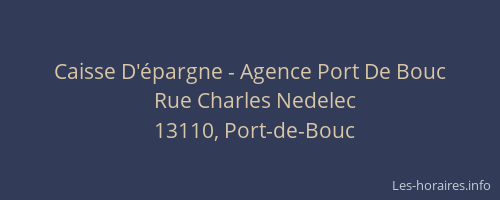 Caisse D'épargne - Agence Port De Bouc
