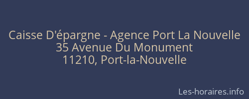 Caisse D'épargne - Agence Port La Nouvelle