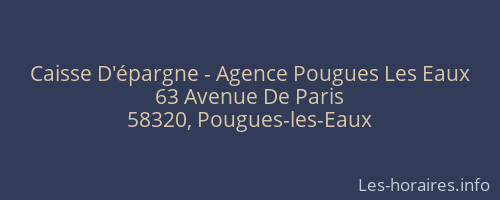 Caisse D'épargne - Agence Pougues Les Eaux