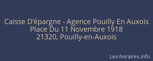 Caisse D'épargne - Agence Pouilly En Auxois