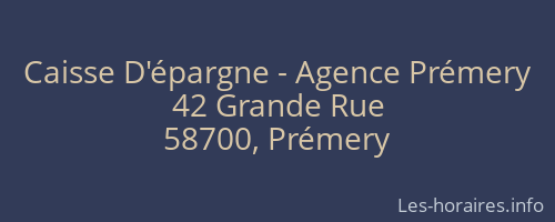 Caisse D'épargne - Agence Prémery