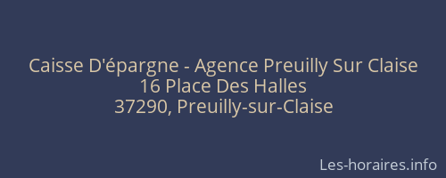 Caisse D'épargne - Agence Preuilly Sur Claise
