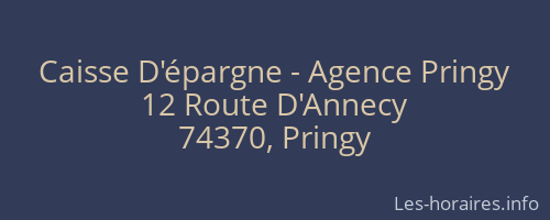 Caisse D'épargne - Agence Pringy