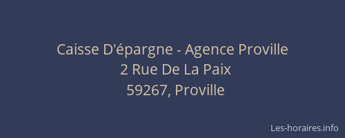 Caisse D'épargne - Agence Proville