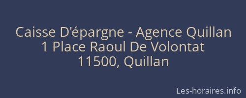 Caisse D'épargne - Agence Quillan