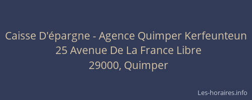 Caisse D'épargne - Agence Quimper Kerfeunteun