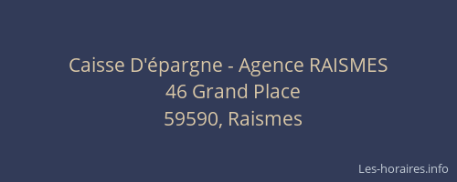 Caisse D'épargne - Agence RAISMES