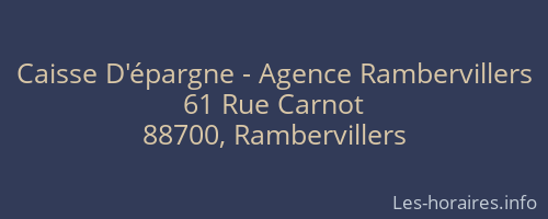 Caisse D'épargne - Agence Rambervillers