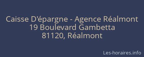 Caisse D'épargne - Agence Réalmont