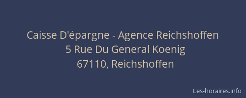 Caisse D'épargne - Agence Reichshoffen