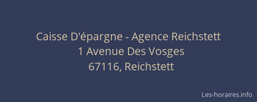 Caisse D'épargne - Agence Reichstett