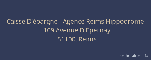 Caisse D'épargne - Agence Reims Hippodrome