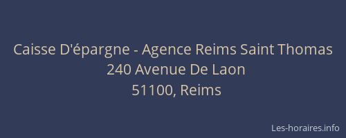 Caisse D'épargne - Agence Reims Saint Thomas