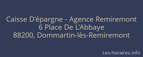 Caisse D'épargne - Agence Remiremont