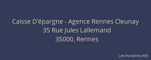 Caisse D'épargne - Agence Rennes Cleunay