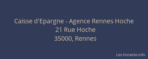 Caisse d'Epargne - Agence Rennes Hoche
