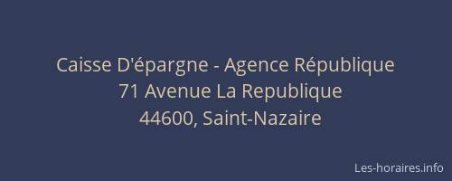 Caisse D'épargne - Agence République