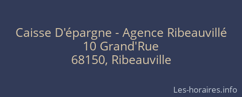 Caisse D'épargne - Agence Ribeauvillé