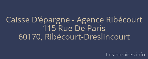 Caisse D'épargne - Agence Ribécourt