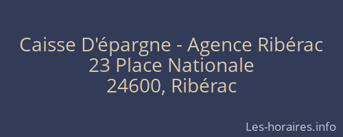 Caisse D'épargne - Agence Ribérac