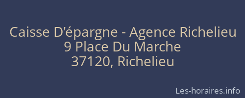 Caisse D'épargne - Agence Richelieu