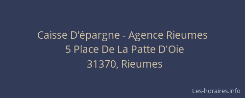 Caisse D'épargne - Agence Rieumes