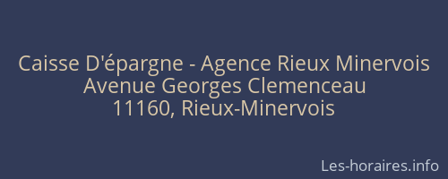 Caisse D'épargne - Agence Rieux Minervois