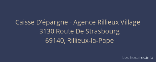 Caisse D'épargne - Agence Rillieux Village