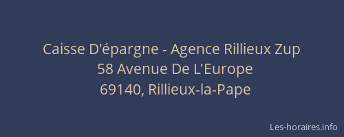 Caisse D'épargne - Agence Rillieux Zup