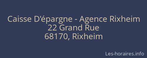 Caisse D'épargne - Agence Rixheim