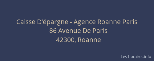 Caisse D'épargne - Agence Roanne Paris