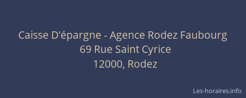 Caisse D'épargne - Agence Rodez Faubourg