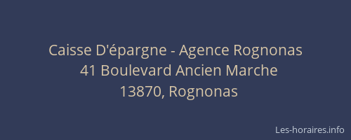 Caisse D'épargne - Agence Rognonas