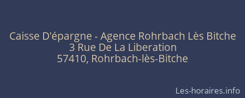 Caisse D'épargne - Agence Rohrbach Lès Bitche