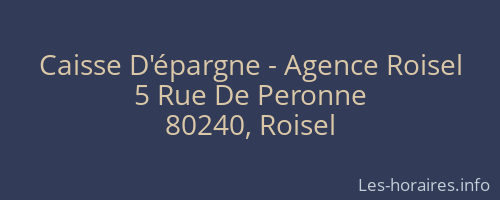Caisse D'épargne - Agence Roisel
