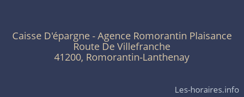 Caisse D'épargne - Agence Romorantin Plaisance