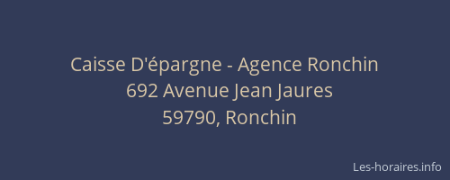 Caisse D'épargne - Agence Ronchin