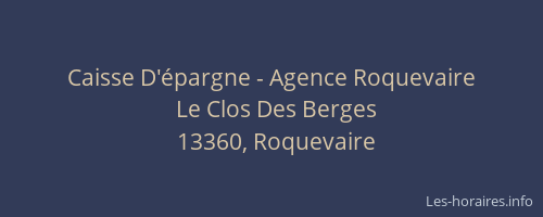 Caisse D'épargne - Agence Roquevaire
