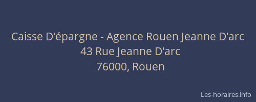 Caisse D'épargne - Agence Rouen Jeanne D'arc