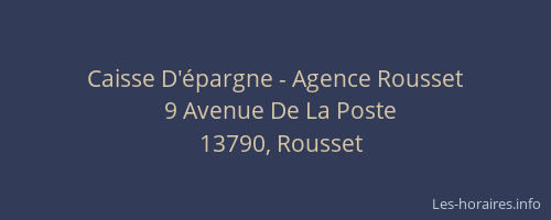 Caisse D'épargne - Agence Rousset